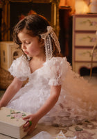 Load image into Gallery viewer, Kids girls Tea Party Butterfly Tulle Dress - White
