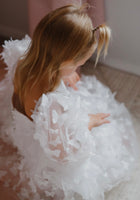 Load image into Gallery viewer, Madelyn Butterfly Luxe Little Girls Tulle Dress - White (pre order)

