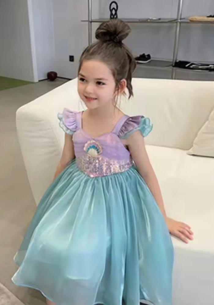 Seashell Mermaid Girls Birthday Party Dress - Fox Baby & Co