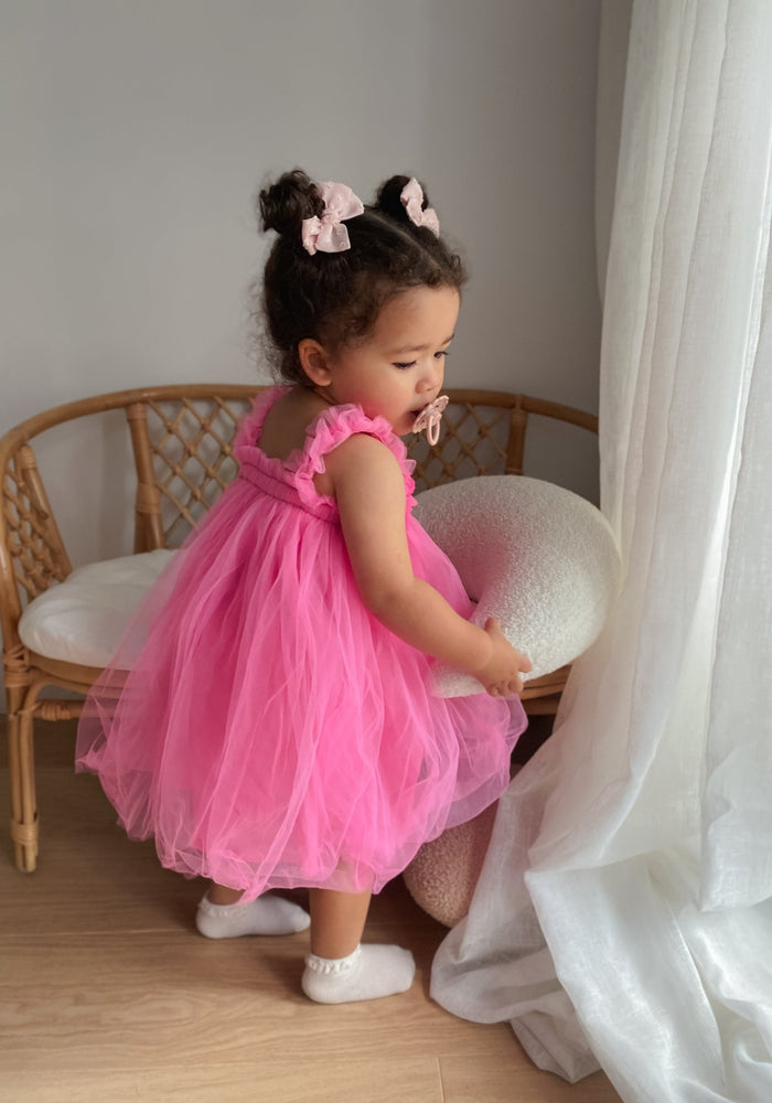 Florence Floral Birthday Tulle Dress - Pink (pre order) - Fox Baby & Co