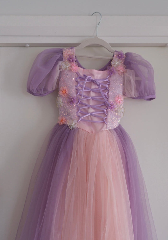 Whimsical Rapunzel Floral Princess Dress 💜🌸 - Fox Baby & Co