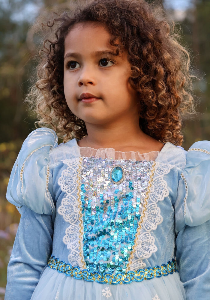 Snow Sparkle Elsa Princess Long Sleeve Dress Costume & Cape - Fox Baby & Co