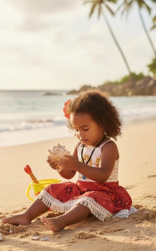 Moana Princess Baby Girl Dress Costume & Necklace - Fox Baby & Co