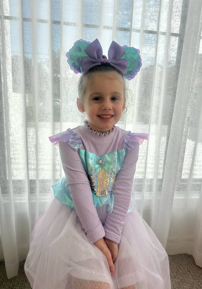 Mermaid Princess Birthday Long Sleeve Party Dress Costume - Fox Baby & Co