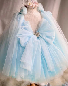 Primrose Butterfly Luxe Little Girls Tulle Dress - Blue - Fox Baby & Co