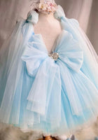 Load image into Gallery viewer, Primrose Butterfly Luxe Little Girls Tulle Dress - Blue - Fox Baby &amp; Co
