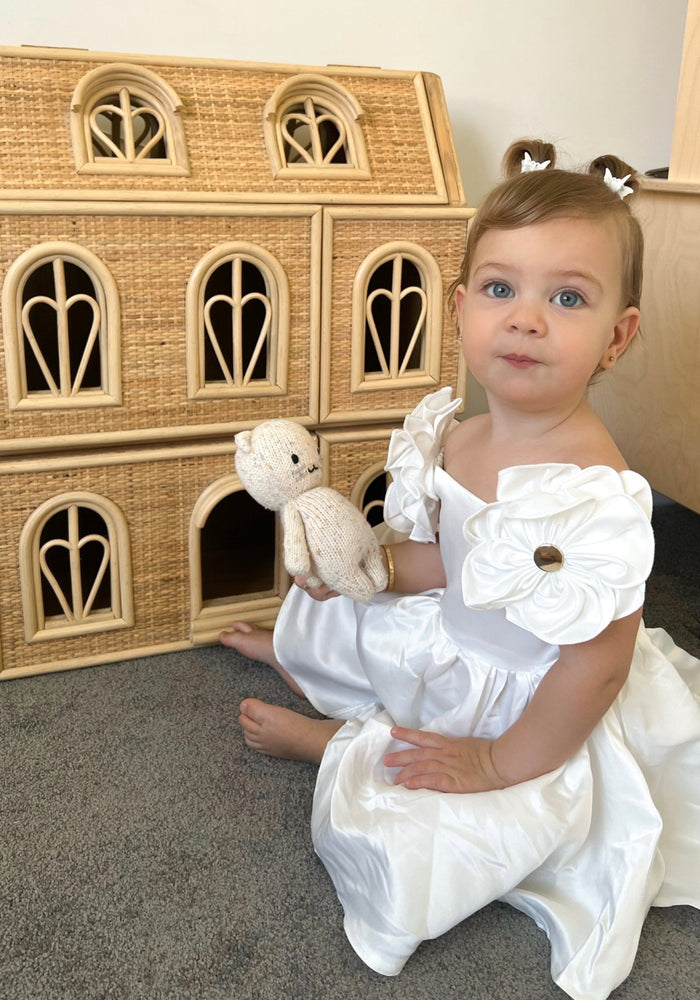 Kids little girls Talulah Flowergirl Party Dress - White - Fox Baby & Co