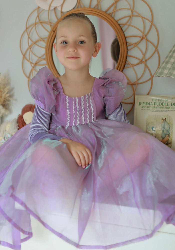 Classic Rapunzel Long Sleeve Princess Luxe Party Dress Costume (pre order) - Fox Baby & Co