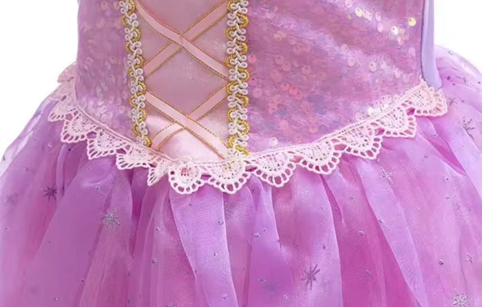 Sparkle Rapunzel Princess Birthday Party Dress Costume