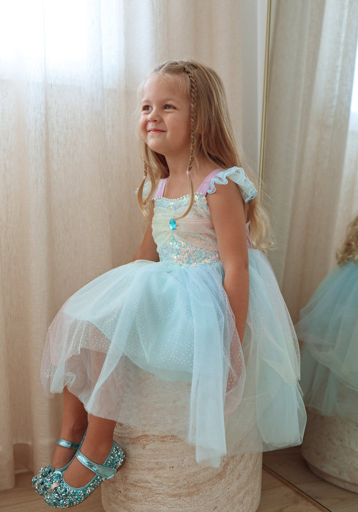 Shimmer Rainbow Mermaid Princess Party Dress - Fox Baby & Co
