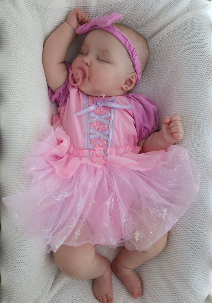 Baby Girls Violet Rapunzel Tutu Tulle Romper with bow - Fox Baby & Co