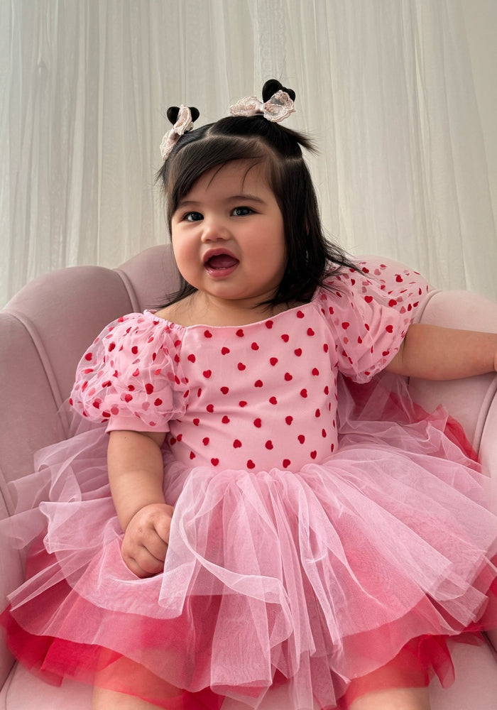 Kids little girls Ballerina Princess Tutu - Pink Heart - Fox Baby & Co