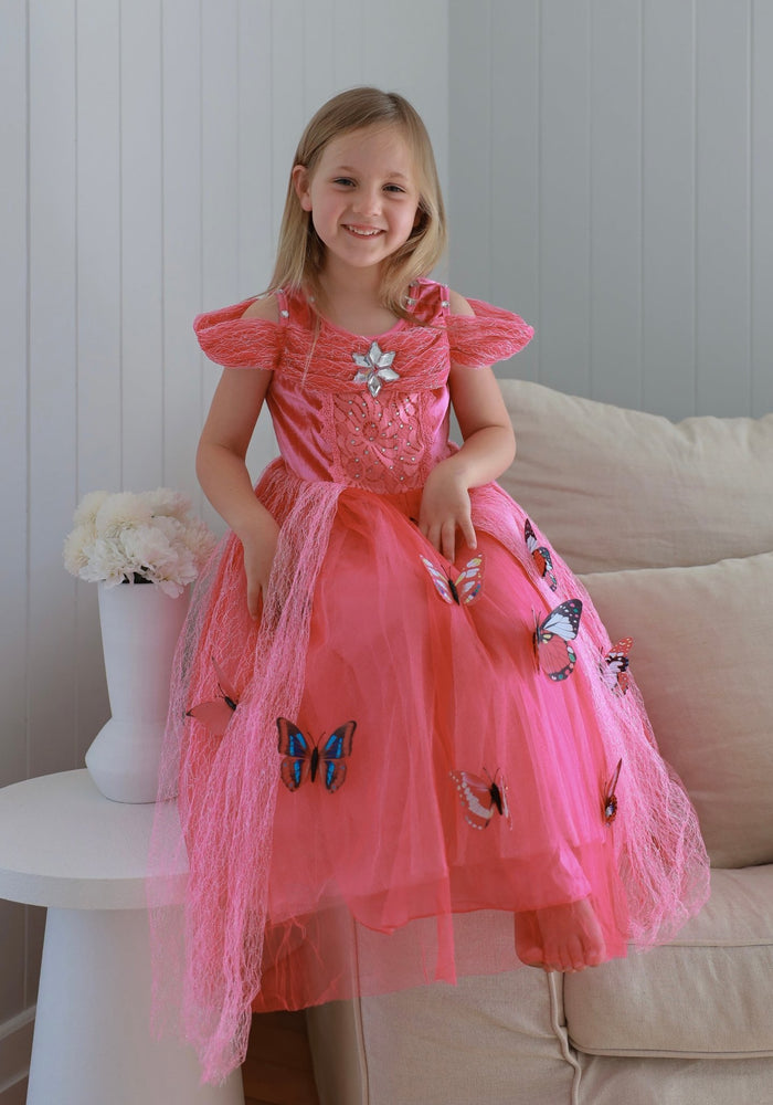 Pink Aurora Butterfly Princess Party Dress Costume - Fox Baby & Co
