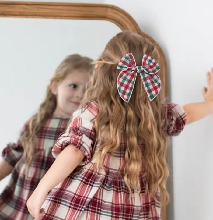 Christmas Large Statement Bow Clip (pre order) - Fox Baby & Co