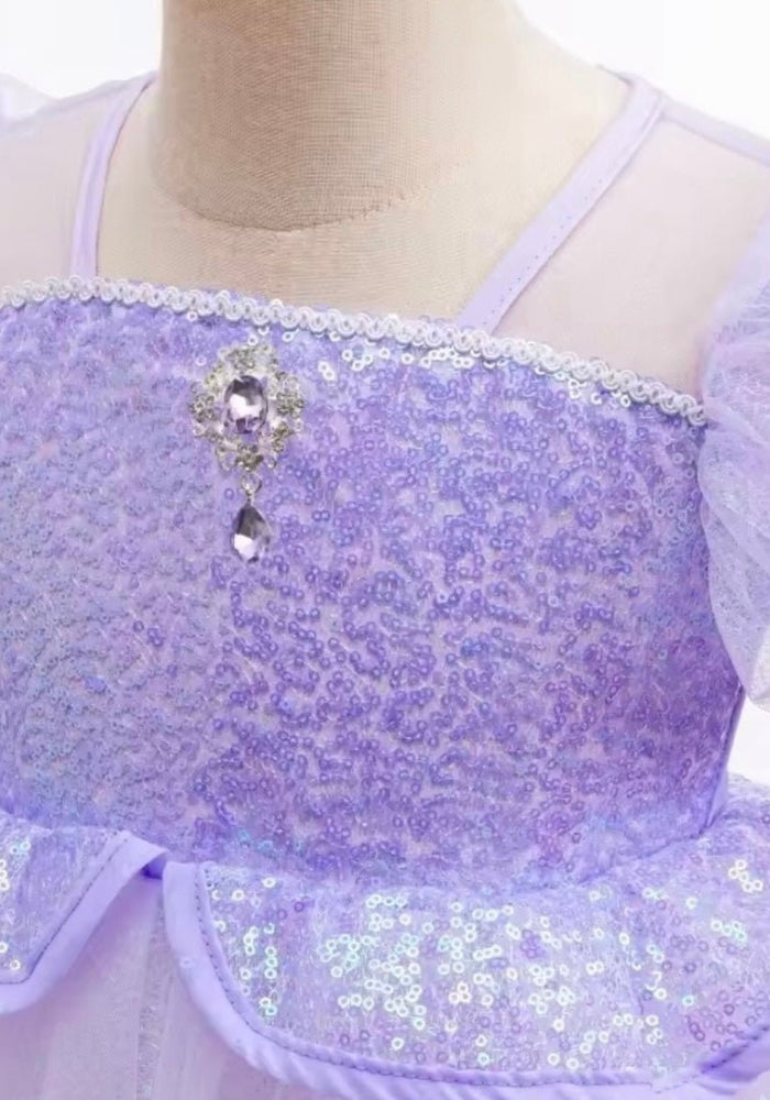 Rapunzel Butterfly Princess Party Puff Sleeve Dress Costume - Fox Baby & Co