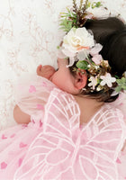 Load image into Gallery viewer, Pixie Butterfly Tulle Dress - Pink Hearts (pre order)
