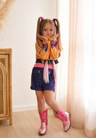 Load image into Gallery viewer, Kids Girls Kpop Style Demon Hunter Rumi Yellow Costume Top, Shorts &amp; Jacket 3 Piece - Fox Baby &amp; Co
