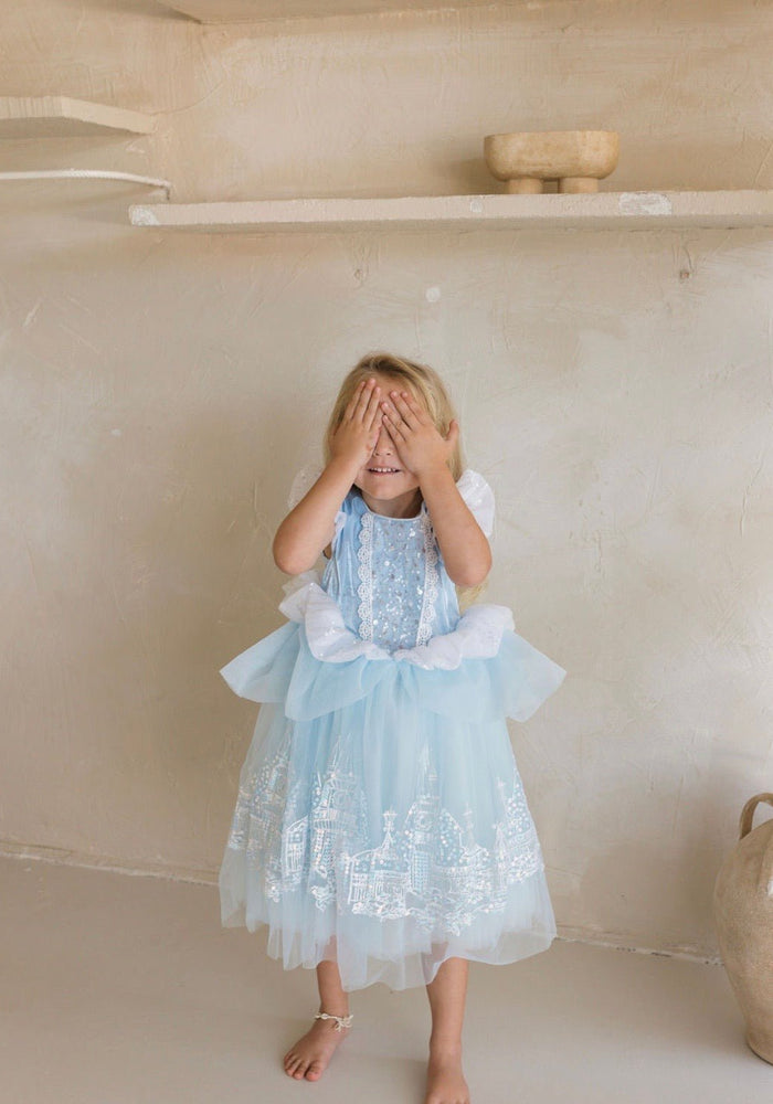 Cinderella Enchanted Castle Luxe Dress & Matching Gloves - Fox Baby & Co