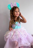Load image into Gallery viewer, Rainbow Mermaid Luxe Princess Birthday Party Dress - Fox Baby &amp; Co
