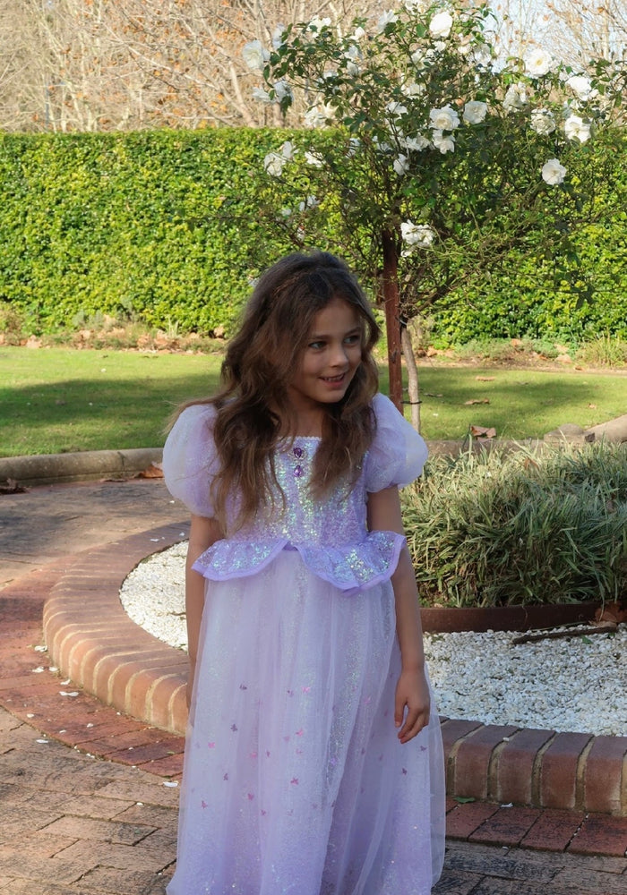 Rapunzel Butterfly Princess Party Puff Sleeve Dress Costume - Fox Baby & Co