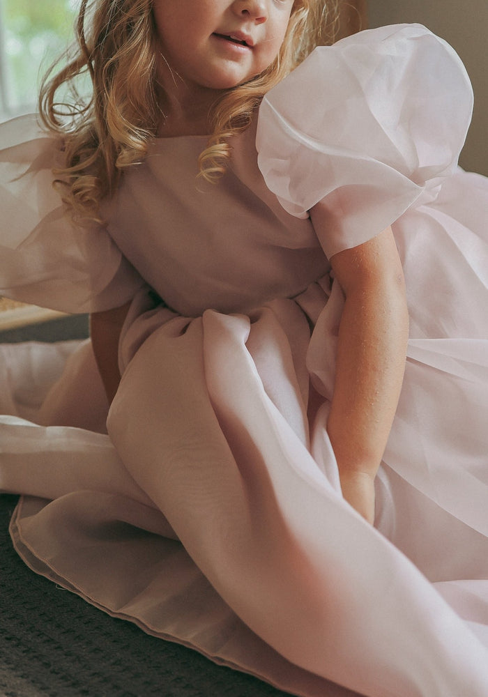 Flowergirl Kids Bonnie Puff Sleeve Party Dress - Dusty Rose (pre order) - Fox Baby & Co