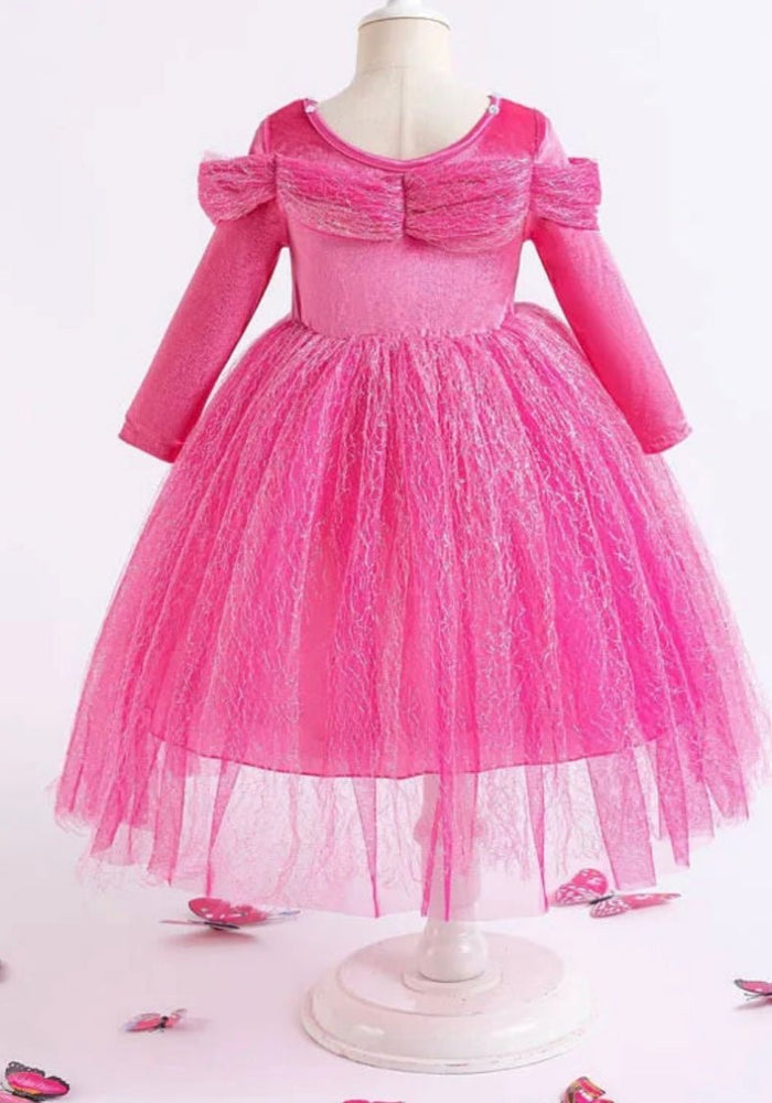 Pink Aurora Butterfly Long Sleeve Princess Party Dress Costume - Fox Baby & Co