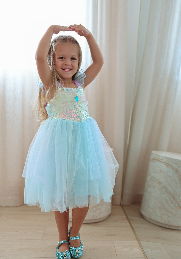Shimmer Rainbow Mermaid Princess Party Dress - Fox Baby & Co