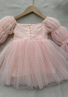 Load image into Gallery viewer, Flowergirl Fairy Wonderland Long Sleeve Luxe Tulle Dress - Pink Dots (pre order) - Fox Baby &amp; Co
