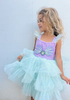 Load image into Gallery viewer, Mermaid Luxe Princess Birthday Party Dress
