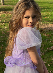 Rapunzel Butterfly Princess Party Puff Sleeve Dress Costume - Fox Baby & Co
