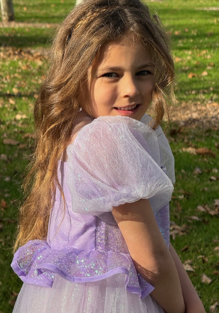 Rapunzel Butterfly Princess Party Puff Sleeve Dress Costume - Fox Baby & Co