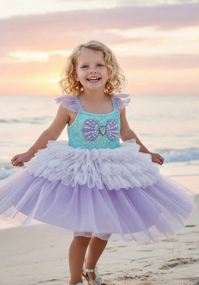 Rainbow Mermaid Luxe Princess Birthday Party Dress - Fox Baby & Co