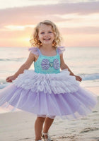Load image into Gallery viewer, Rainbow Mermaid Luxe Princess Birthday Party Dress - Fox Baby &amp; Co
