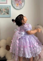 Load image into Gallery viewer, Kids girls Tea Party Butterfly Tulle Dress - Purple - Fox Baby &amp; Co
