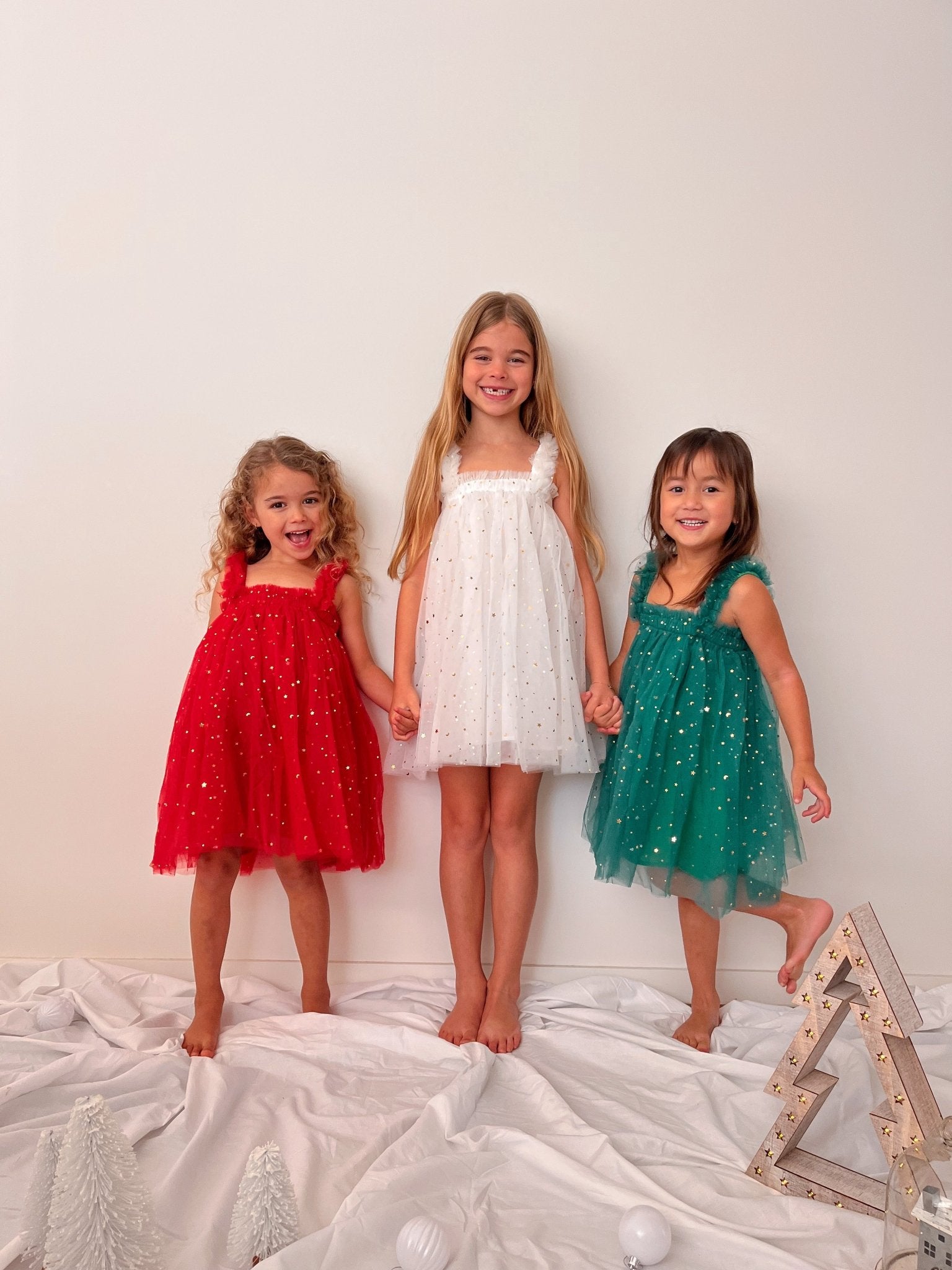 Christmas Little Girls Sparkle Tulle Dress (pre order) – Fox Baby Co