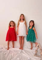 Load image into Gallery viewer, Little Girls Christmas Sparkle Tulle Dress (pre order) - Fox Baby &amp; Co

