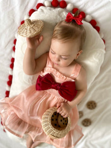 Holly Frill Bow Christmas Dress