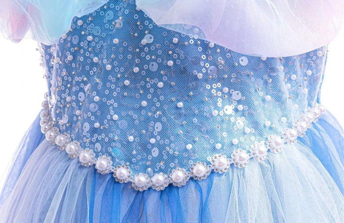 Blue Whimsical Princess Luxe Party Dress & Accessories (pre order) - Fox Baby & Co