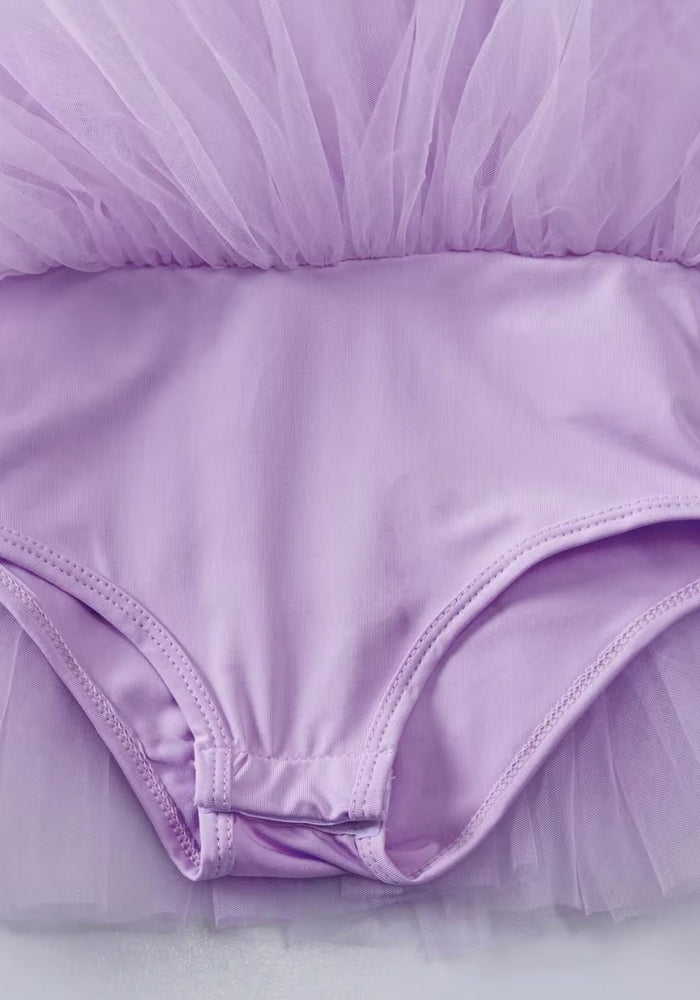 Ballerina Shimmer Tulle Tutu Leotard - Purple (pre order) - Fox Baby & Co