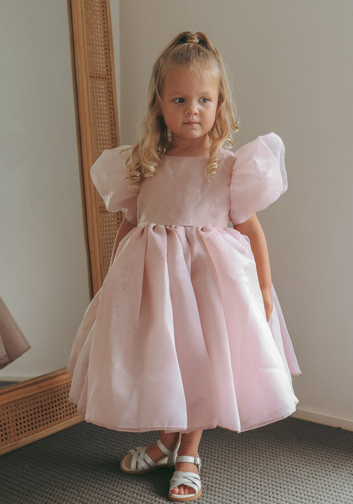 Flowergirl Kids Bonnie Puff Sleeve Party Dress - Dusty Rose (pre order) - Fox Baby & Co