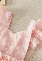 Load image into Gallery viewer, Peachy Flora Cake Smash Tutu Frill Romper with headband
