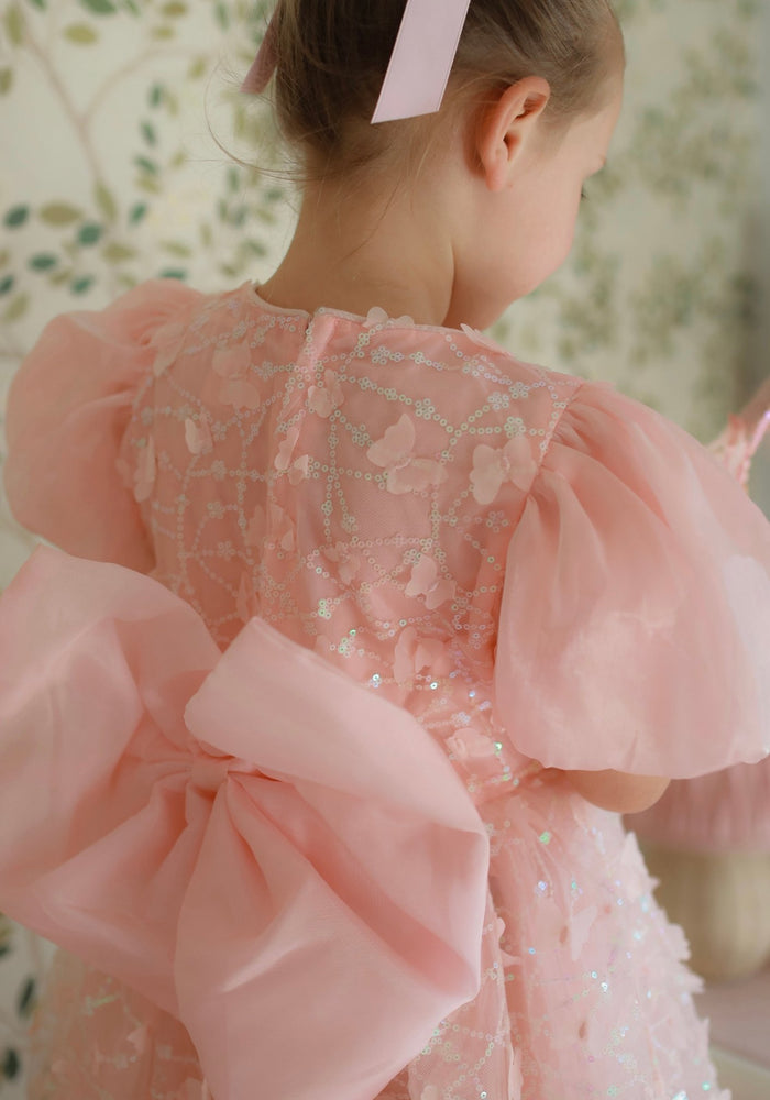 Kids girl Harper Butterfly Sparkle Tulle Dress - Pink - Fox Baby & Co