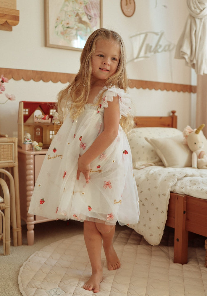 New Arabella Fairy Tulle Dress - Strawberry Cupcake - Fox Baby & Co