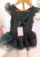 Load image into Gallery viewer, Halloween Ballerina Shimmer Tulle Tutu Leotard - Black (pre order) - Fox Baby &amp; Co
