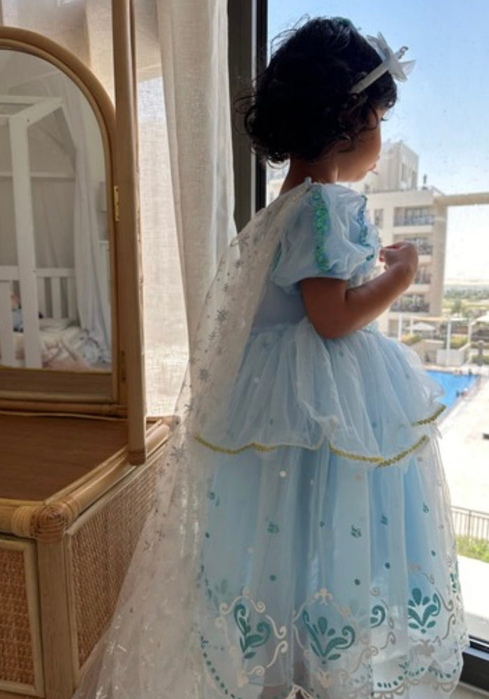 Snow Queen Princess Birthday Party Dress Costume with cape - Fox Baby & Co