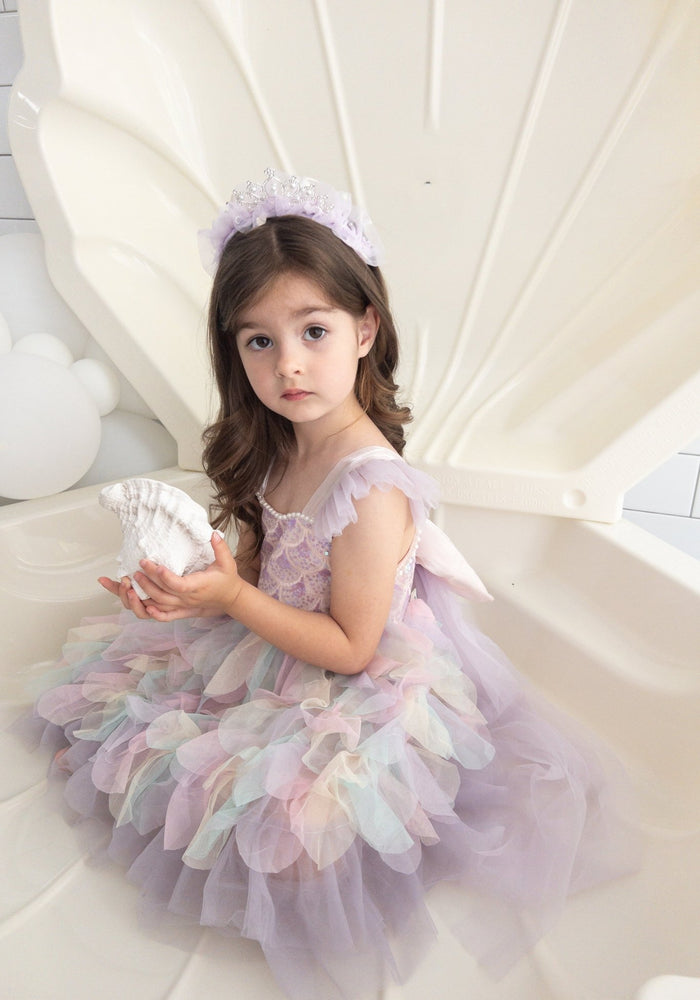 Mermaid Rainbow Bow Princess Party Dress - Fox Baby & Co