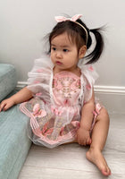 Load image into Gallery viewer, Whimsical Pink Butterfly Romper &amp; Bow Headband - Fox Baby &amp; Co
