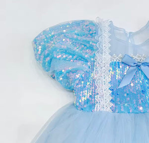 Enchanting Royal Princess Dress Costume & Tulle Bow Clip - Fox Baby & Co