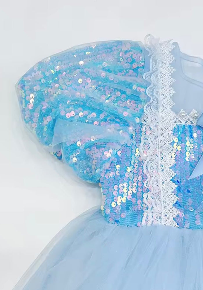 Enchanting Royal Princess Dress Costume & Tulle Bow Clip - Fox Baby & Co