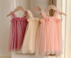 Florence Floral Birthday Tulle Dress (pre order) - Fox Baby & Co